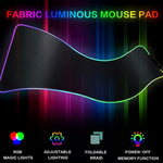 Alfombrilla De Ratón Rgb Gamer, Base De Goma Antideslizante
