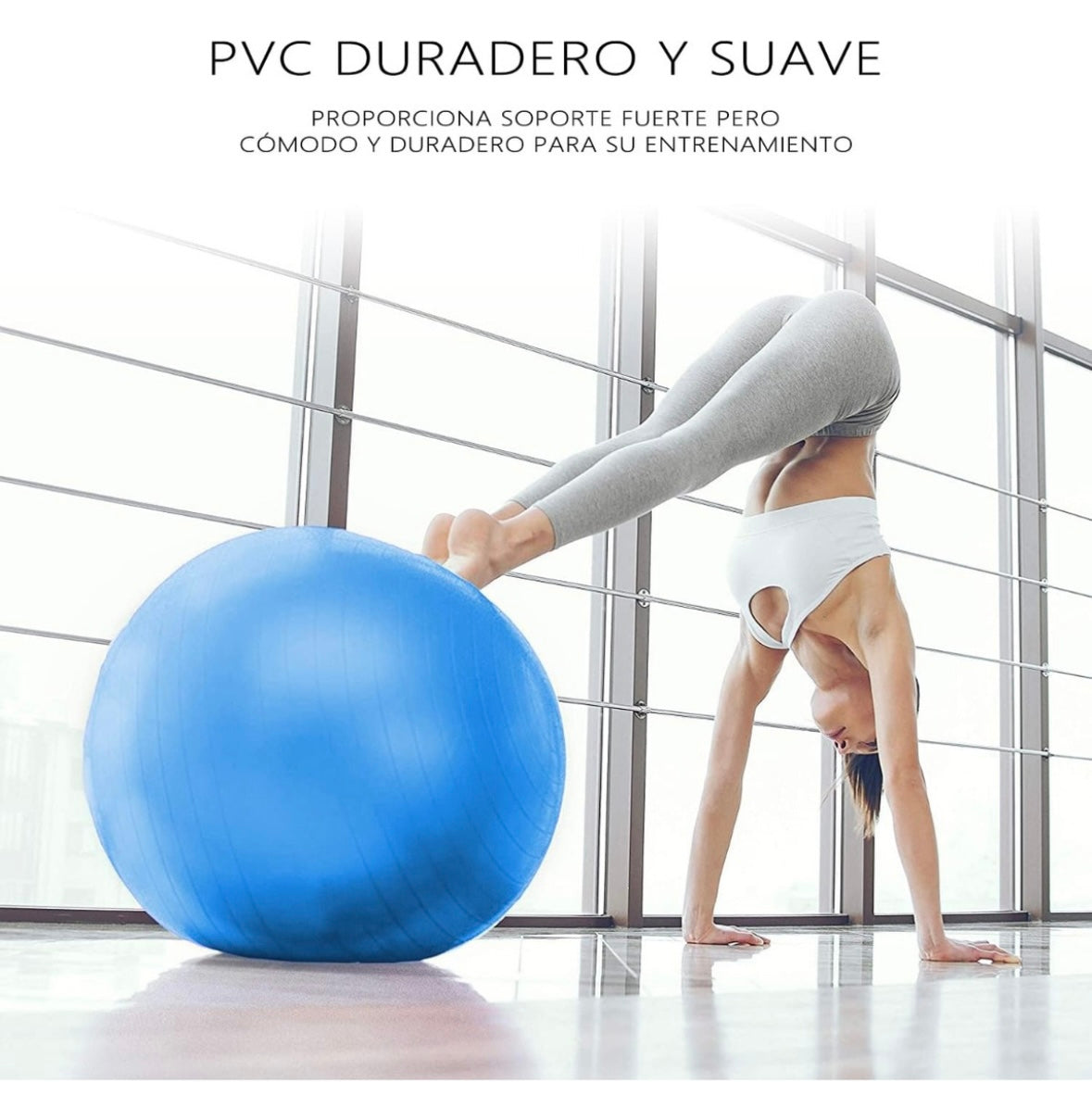 Pelota Fitness De Yoga Acondicionamiento 65 Cm Con Bomba Pelota de Ejercicio para Fitness, Ejercicio en Casa, Yoga, Pilates, etc. Adecuada para Hombres y Mujeres Color Azul Yuhuangcheng