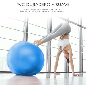 Pelota Fitness De Yoga Acondicionamiento 65 Cm Con Bomba Pelota de Ejercicio para Fitness, Ejercicio en Casa, Yoga, Pilates, etc. Adecuada para Hombres y Mujeres Color Azul Yuhuangcheng