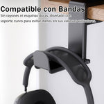 Soporte Giratorio Para Auriculares Gancho Gaming Con Cilp Huo Ji CQ001 Negro