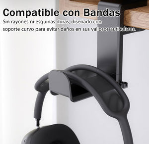 Soporte Giratorio Para Auriculares Gancho Gaming Con Cilp Huo Ji CQ001 Negro