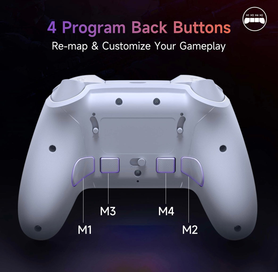 Easysmx X20 Mando PC Inalambrico con Hall Joystick Hall Trigger Botone Mecánico 1000mAh Batería Bluetooth Control Para PC Switch Móvil Joystick Con Giroscopio RGB Para Wuchang: Fallen Feathers