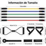 150lbs Kit De Bandas De Resistencia Ligas Para Ejercicio 12pzs Ejercicios En Casa Bigview TPE-R150