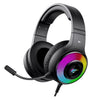 Auriculares Havit H2042d negros para PS4 PS5 Xbox PC 3,5 mm/USB color negro luz RGB