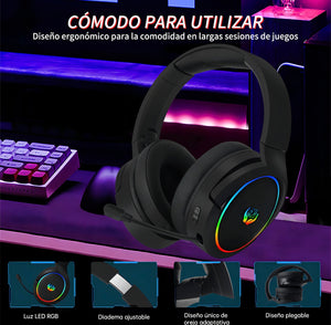 Audifonos Inalambricos Con Microfono Bluetooth De Ruido, color negro