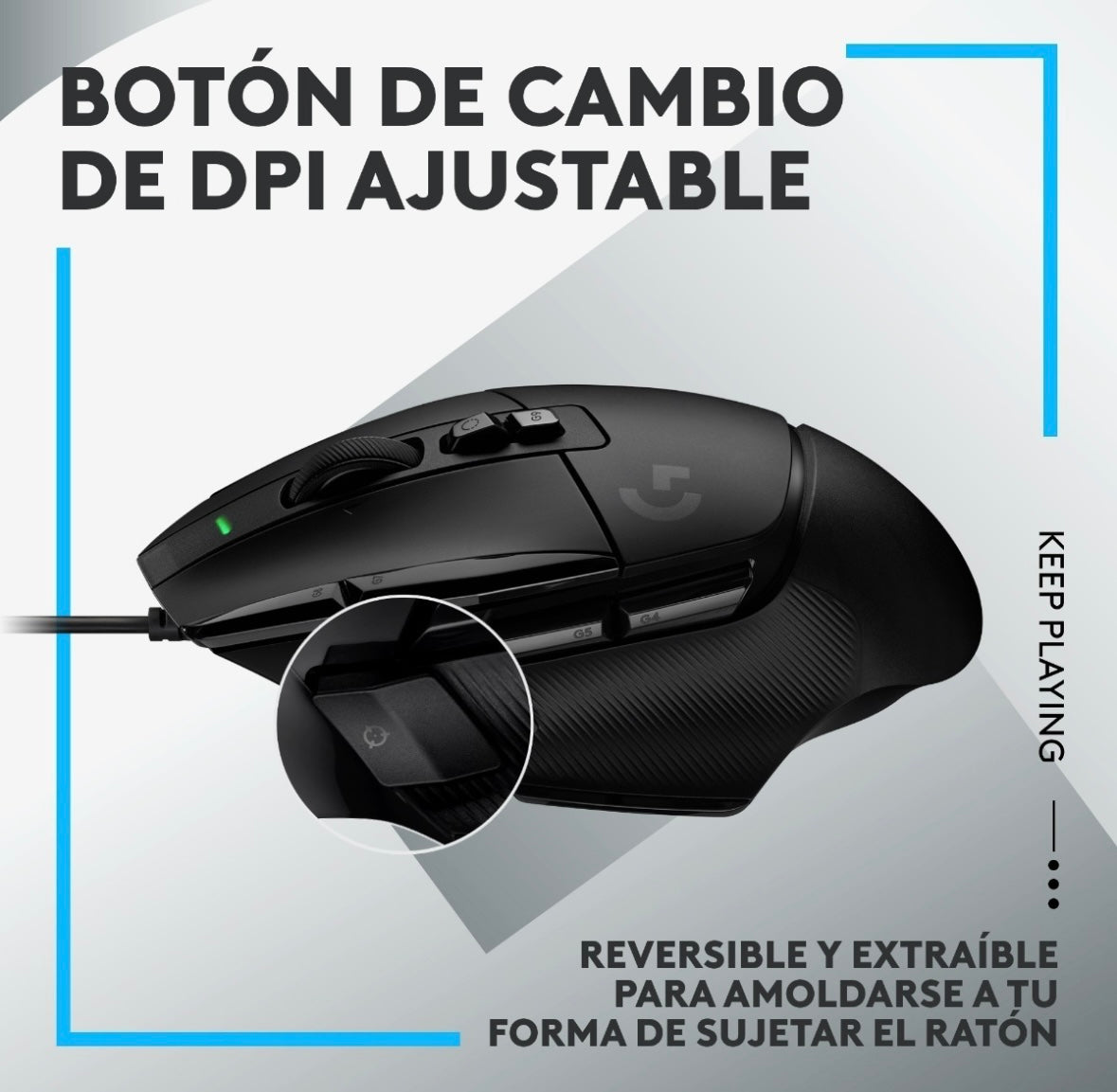 Mouse Logitech G502 X Óptico Para Juegos Color Negro