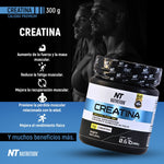 Creatina Monohidratada Premium 300g Nt Nutrition 60 Servs Sabor Sin sabor