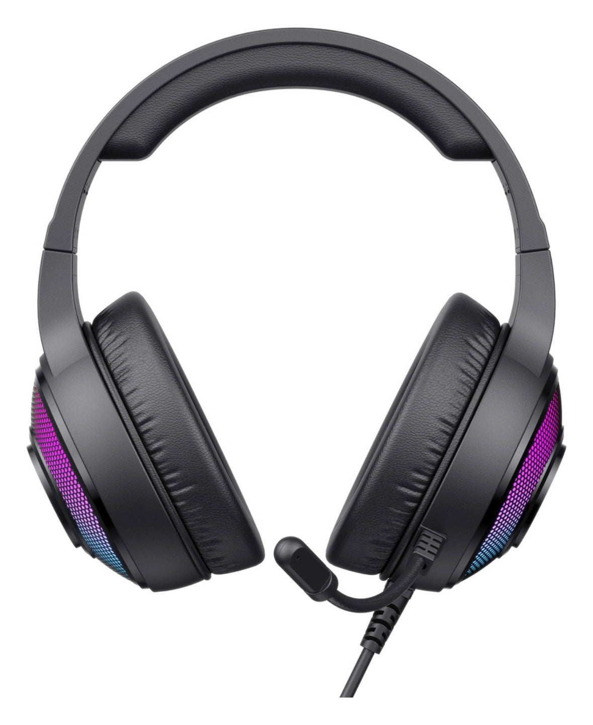 Auriculares Havit H2042d negros para PS4 PS5 Xbox PC 3,5 mm/USB color negro luz RGB