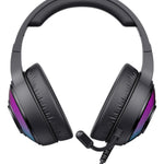Auriculares Havit H2042d negros para PS4 PS5 Xbox PC 3,5 mm/USB color negro luz RGB