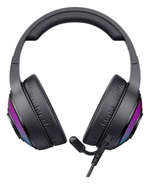 Auriculares Havit H2042d negros para PS4 PS5 Xbox PC 3,5 mm/USB color negro luz RGB
