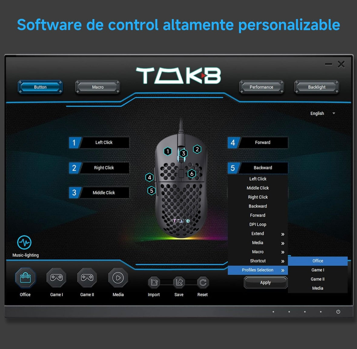 Ratón Gamer Ultraligero Tmkb Falcon M1se - 12.800 Dpi Óptico