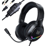 Auriculares profesionales para jugadores Onikuma X31 Rgb negros