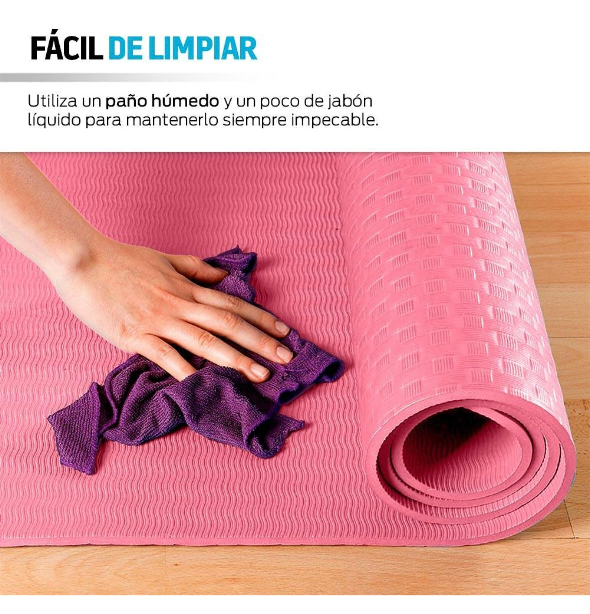 Redlemon Tapete para Yoga con Correa para Transportar, Yoga Mat de 9 mm de Grosor para Pilates, Ejercicio, Gimnasio, Resistente, Flexible y Portátil, Rosa y Azul, Fácil de Limpiar, Enrollable, Azul