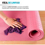 Redlemon Tapete para Yoga con Correa para Transportar, Yoga Mat de 9 mm de Grosor para Pilates, Ejercicio, Gimnasio, Resistente, Flexible y Portátil, Rosa y Azul, Fácil de Limpiar, Enrollable, Azul