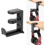 Soporte Giratorio Para Auriculares Gancho Gaming Con Cilp Huo Ji CQ001 Negro