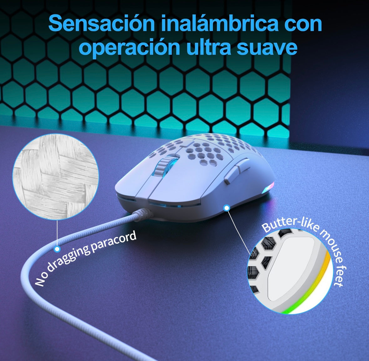 Ratón Gamer Ultraligero Tmkb Falcon M1se - 12.800 Dpi Óptico