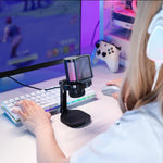 Maono Micrófono Pc para Gamer Micrófono Usb RGB con Cancelación de Ruido Silencio Ganancia y Monitoreo para Streaming Podcast Youtube Celular y PS5 PS4 DGM20 Negro