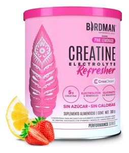 Birdman Creatine Refresher | Creatina Monohidratada con Electrolitos, Magnesio y Vitaminas | Pink Lemonade | 30 Porciones