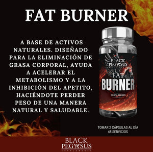 Suplemento Quemador De Grasa Corporal Black Pegasus Fat Burner 90 Cápsulas