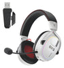 Audífonos Gamer Para Inalámbricos Diademas con Micrófono De Cancelación De Ruido Sonido Envolvente Virtual 7.1, 2.4g De Baja Latencia Con Conector Usb Y Type-c, Bluetooth 5.3 Para Pc Oxs G2 Blanco