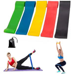 Kit De 5 Bandas Ligas De Resistencia Piernas Ejercicio Yoga Ele-Gate
