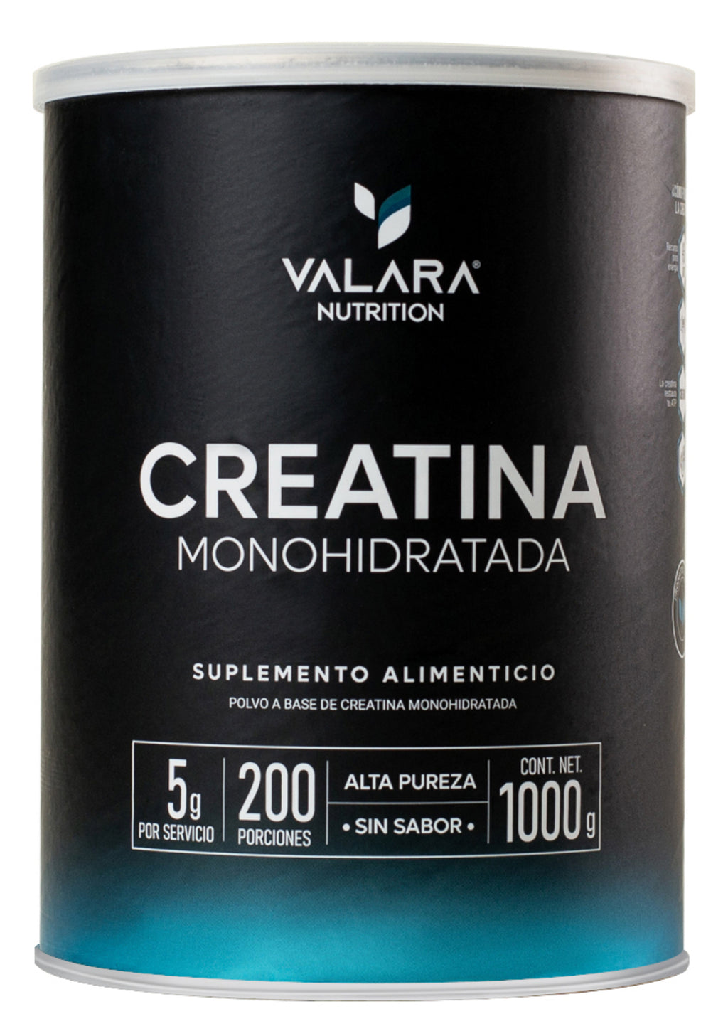 Valara Creatina Monohidratada 1 Kg Maxima Pureza 200 Porciones - Suplemento Deportivo En Polvo Sin Azúcar Sin Sabor Con Scoop Dosificador