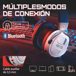 Audífonos Gamer Para Inalámbricos Diademas con Micrófono De Cancelación De Ruido Sonido Envolvente Virtual 7.1, 2.4g De Baja Latencia Con Conector Usb Y Type-c, Bluetooth 5.3 Para Pc Oxs G2 Blanco
