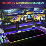 Alfombrilla Ratón Gamer Rgb Luz Led Mousepad 80x30 Mousepad Color Negro Dr Catch