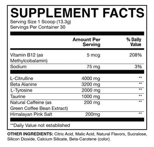 Pre Entreno Cbum Essential Pwo Raw Nutrition 30 Servicios Sabor Sour Watermelon