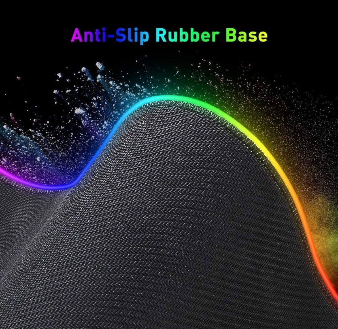 Alfombrilla De Ratón Rgb Gamer, Base De Goma Antideslizante