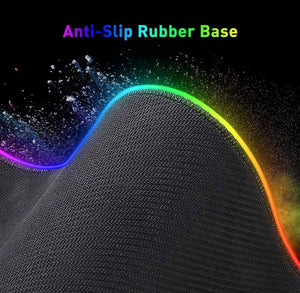Alfombrilla De Ratón Rgb Gamer, Base De Goma Antideslizante