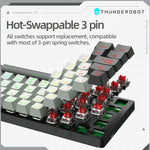 Español Teclado Mecánico Gamer Wired Thunderobot K78 Rgb, Red Switch