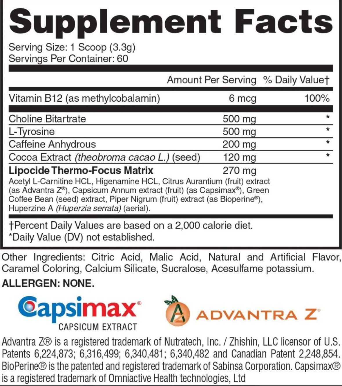 Termogenico Evogen Lipocide Xtreme 60 Capsulas Energia Sabor Sin sabor