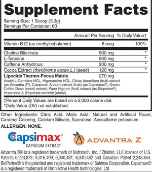 Termogenico Evogen Lipocide Xtreme 60 Capsulas Energia Sabor Sin sabor