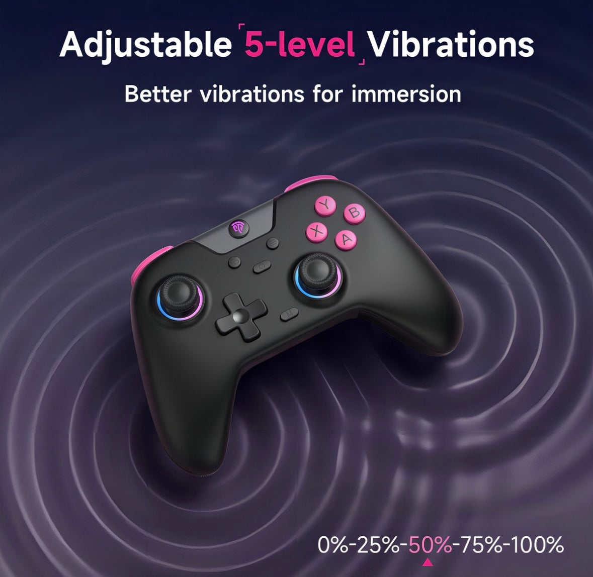 Easysmx X05 Control Bluetooth Inalambrico Gamepad Para Nintendo Switch Pc Android iPhone Móvil,hall Joystick Y Hall Trigger,mando Con 5 Niveles De Vibración Ajustable, Función Turbo