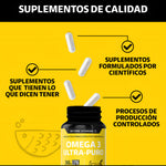 Omega 3 Premium 1000mg Suplemento Alimenticio Aceite De Pescado Como Tg Beyond Vitamins Sin Sabor Sin Rellenos - Vitaminas Mujer / Hombre - 60 Cápsulas