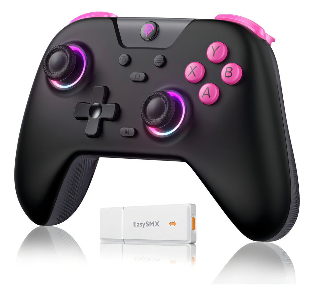 Easysmx X05 Control Bluetooth Inalambrico Gamepad Para Nintendo Switch Pc Android iPhone Móvil,hall Joystick Y Hall Trigger,mando Con 5 Niveles De Vibración Ajustable, Función Turbo